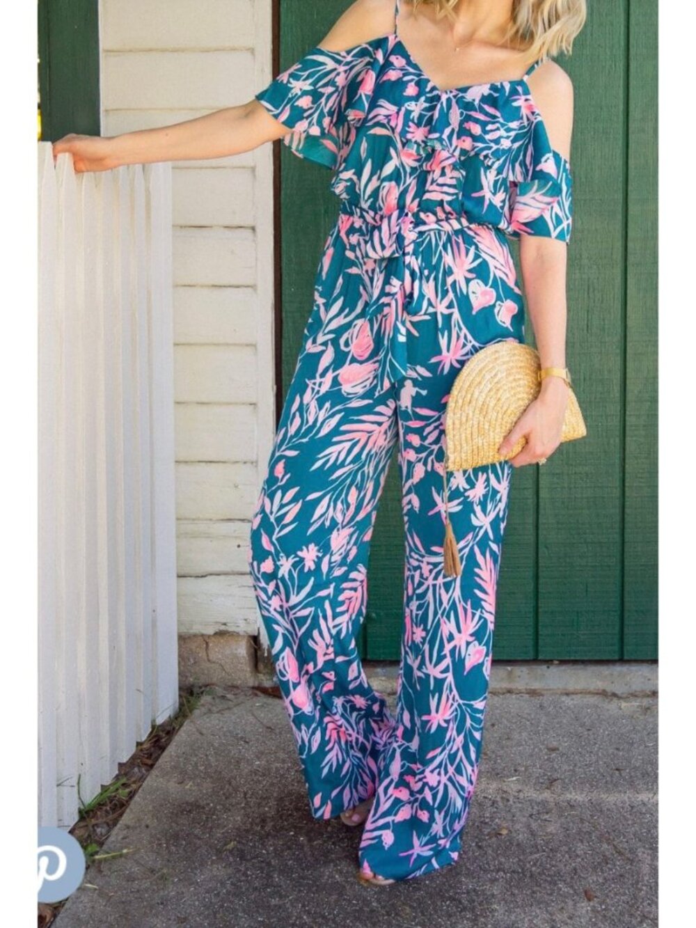 Lilly Pulitzer Tropical Emilea Print Wide Leg Jumpsuit Resort Vacation Size S - Picture 2 of 10